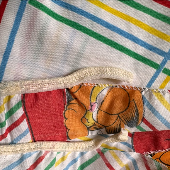 Vintage Garfield Cat 1978 Twin Flat And Fitted Sheet and 1 Pillow Case set - Picture 16 of 16